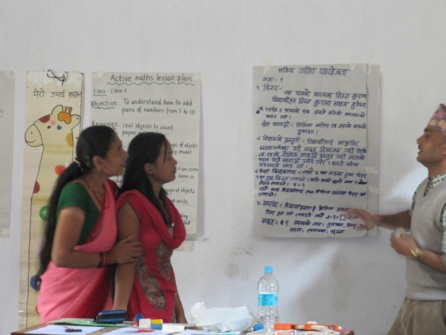 Teachers planning their lessons modelled on ‘active teaching’, which is based on children interacting with one another and helps to include even the most marginalised pupils